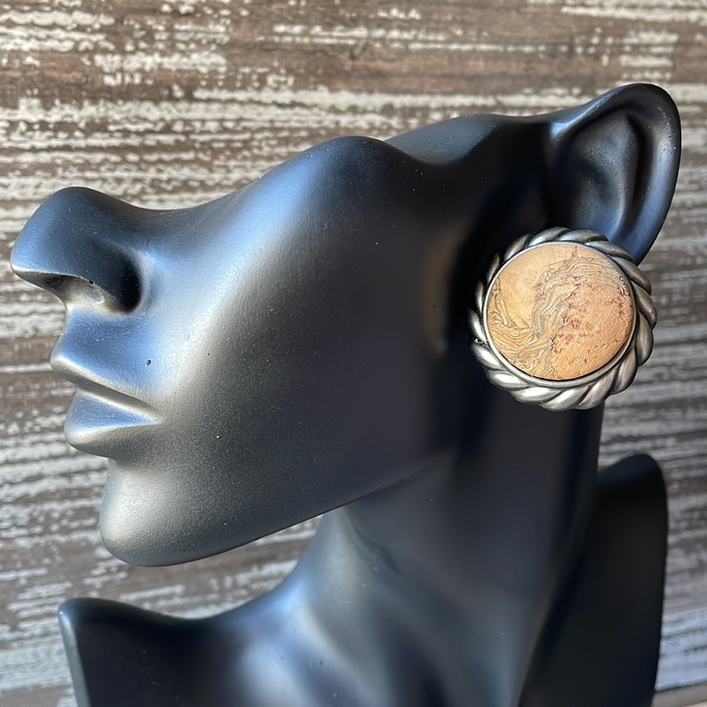 Vintage Large Cork Earrings